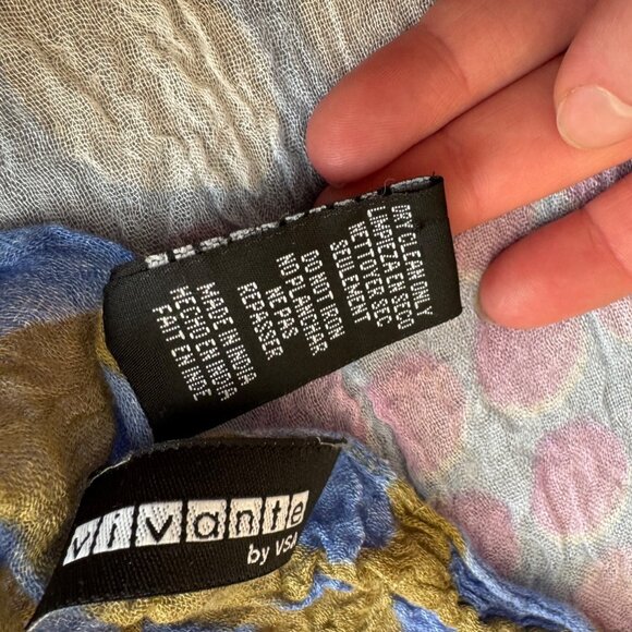 Vivante By VSA Womens Polka Dot Patterned Scarf Wrap  Multicolor - Picture 5 of 10